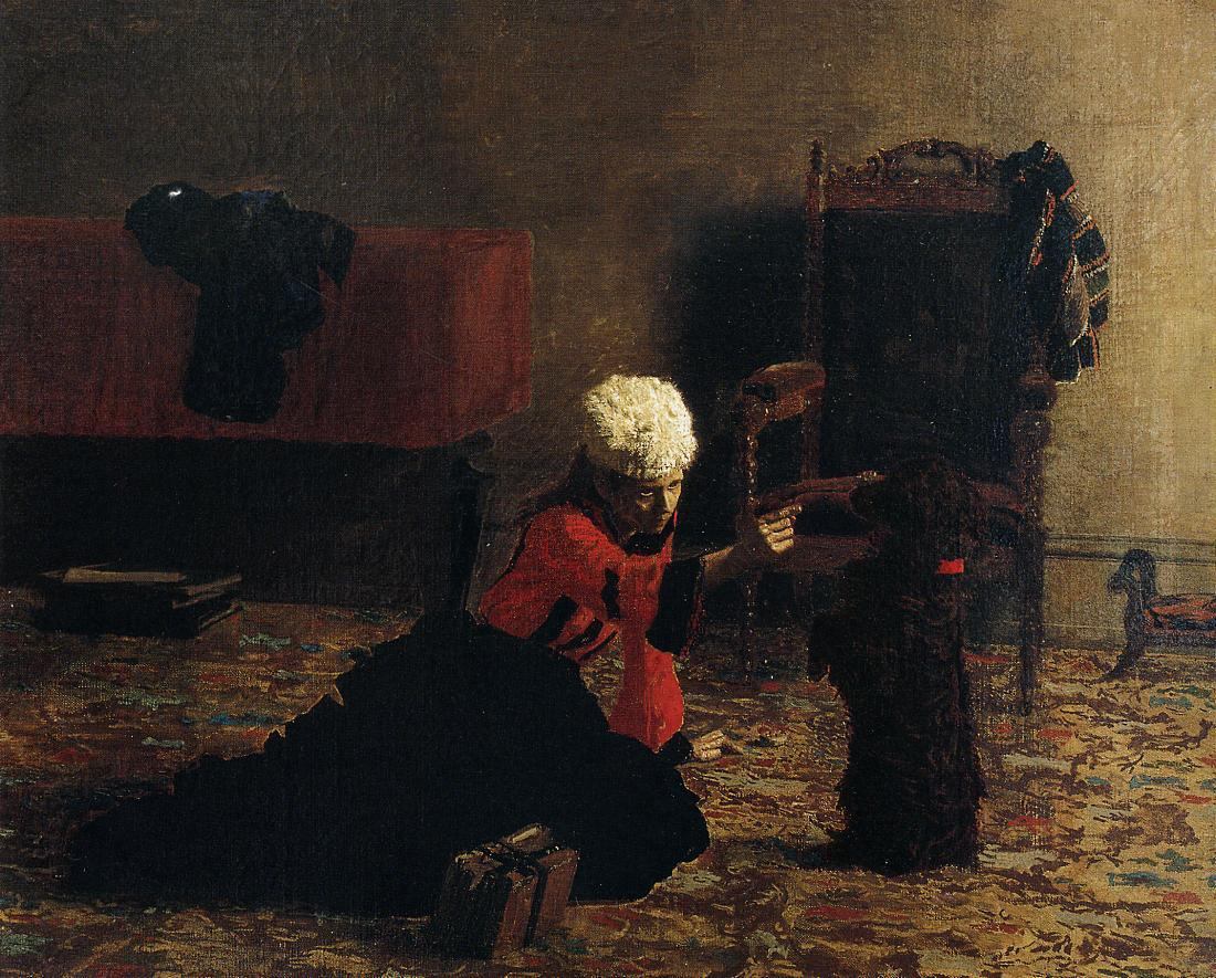 Thomas Eakins Elizabeth Crowell with a Dog